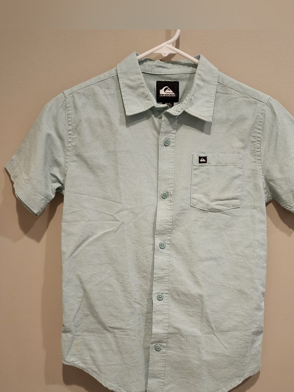 Boys Quiksilver Short Sleeve Button-Up Shirt | Size M